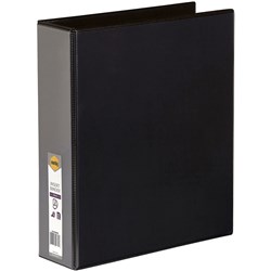 MARBIG ENVIRO INSERT BINDERS Clearview A4 2D Ring 50mm Blk 