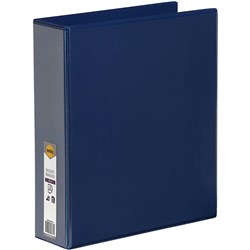 MARBIG ENVIRO INSERT BINDERS Clearview A4 2D Ring 50mm Blue 