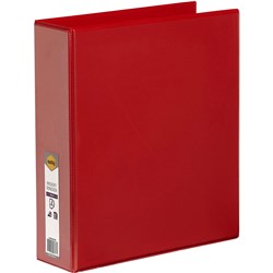 MARBIG ENVIRO INSERT BINDERS Clearview A4 2D Ring 50mm Red 