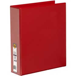 MARBIG ENVIRO INSERT BINDERS Clearview A4 3D Ring 50mm Red 