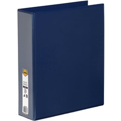 MARBIG ENVIRO INSERT BINDERS Clearview A4 4D Ring 50mm Blue 