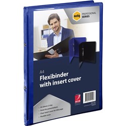 ESSELTE FLEXIBINDER A4 2 Ring 20mm Clr Cover Blue 