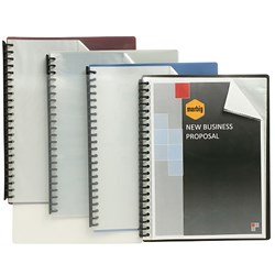 MARBIG REFILLABLE DISPLAY BOOK Clearfront A4 20Pocket Grey 