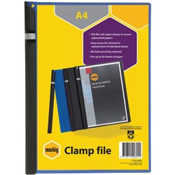 MARBIG CLAMP FILES A4 Blue 