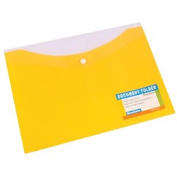 BEAUTONE DOCUMENT FOLDER A4 Button Closure Trop Banana 