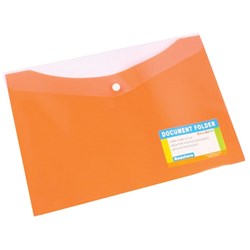 BEAUTONE DOCUMENT FOLDER A4 Button Closure Trop Mango 