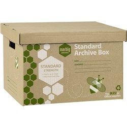MARBIG ENVIRO ARCHIVE BOX 100% Recycled Brown Pack of 5
