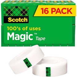 SCOTCH 810-16 MAGIC TAPE Multipack 19mmx25m Pack of 16