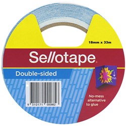 SELLOTAPE 404 DBL SIDED TAPE 18mmx33m Roll