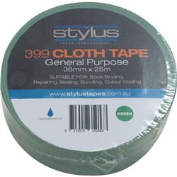 STYLUS 399 CLOTH TAPE Green 36mmx25m Roll