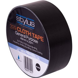 STYLUS 399 CLOTH TAPE Black 48mmx25m Roll