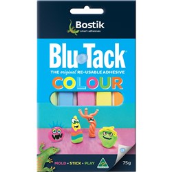 BOSTIK BLU-TACK 75gm Coloured Compact Pack 