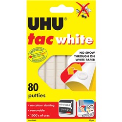 UHU TAC ADHESIVE White Pack of 80 Putties 