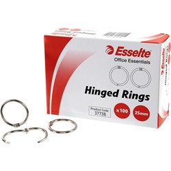 ESSELTE HINGED RINGS No 6 25mm 
