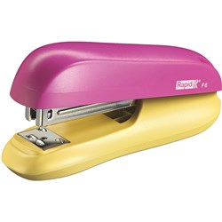 RAPID FUNKY F6 STAPLER Half Strip Pink/Yellow 24/6 & 26/6 staples