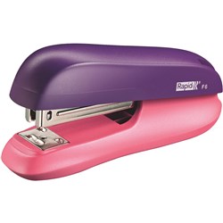 RAPID FUNKY F6 STAPLER Half Strip Purple/Apricot 24/6 & 26/6 staples