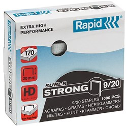 RAPID STAPLES 9/20 20mm Heavy Duty Box of 1000