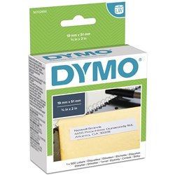 DYMO LABELWRITER LABELS Paper 19x51mm White (30330) Box of 500