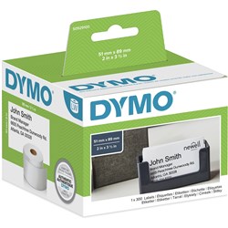 DYMO LW Label Appointment card non-adhesive 89x51mm Box of 300