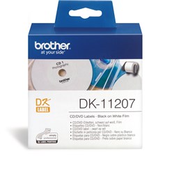 BROTHER DK-11207 CD/DVD 58MM Diameter Label White Box of 100