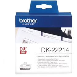BROTHER DK-22214 LABEL ROLLS White Paper 12mmx30.48mt 