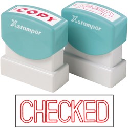 XSTAMPER -1 COLOUR -TITLES A-C 1038 Checked Red 