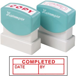 XSTAMPER -1 COLOUR -TITLES A-C 1542 Completed/Date/By Red 