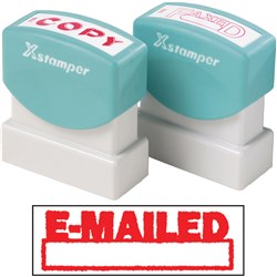 XSTAMPER -1 COLOUR -TITLES D-F 1650 Emailed/Date Red 