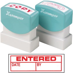 XSTAMPER -1 COLOUR -TITLES D-F 1534 Entered/Date/By Red 