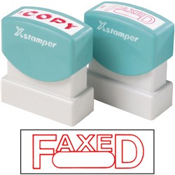XSTAMPER -1 COLOUR -TITLES D-F 1350 Faxed/Date Red 