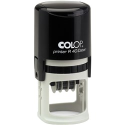 COLOP R40 TIME & DATE STAMP 12HR 4mm Type Self Inking 