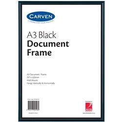 CARVEN DOCUMENT FRAME A3 Wall Mountable Black 