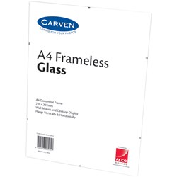 CARVEN DOCUMENT FRAME A4 Glass Frameless 