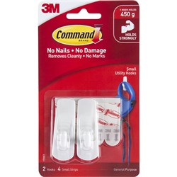 COMMAND 17002 SMALL HOOKS With Adhesive Pack of 2 