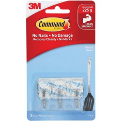 COMMAND CLEAR UTENSIL HOOK Pack of 3 