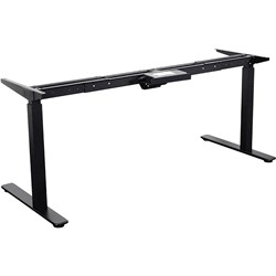 SUMMIT 2 SIT TO STAND Straight Desk Frame Only Black H725-1175 W1500-1800 D750 Top
