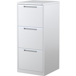 STEELCO FILING CABINET 3 Drawer White Satin 