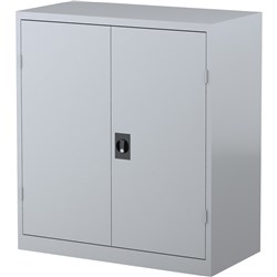 STEELCO STATIONERY CUPBOARD 2 Shelf Silver Grey H1015xW914xD463mm