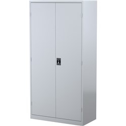 STEELCO STATIONERY CUPBOARD 3 Shelf Silver Grey H1830xW914xD463mm