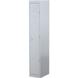 STEELCO PERSONNEL LOCKER 1 Door Silver Grey H1830xW305xD460mm