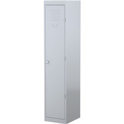 STEELCO PERSONNEL LOCKER 1 Door Silver Grey H1830xW380xD460mm