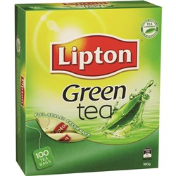 LIPTON GREEN TEA BAGS Pack of 100 Box of 100