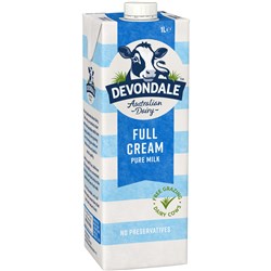 DEVONDALE UHT MILK Full Cream 1Litre Pack of 10 Pack of 10
