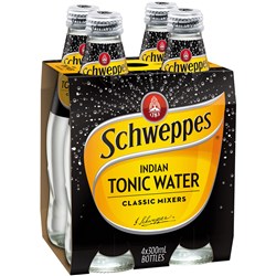 SCHWEPPES TONIC WATER Bottle 300ml Pack of 4 Pack of 4