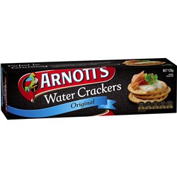 ARNOTTS WATER CRACKERS Biscuits 125gm 