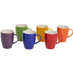 CONNOISSEUR MUGS 370ml Assorted Colors Set of 6 Set of 6