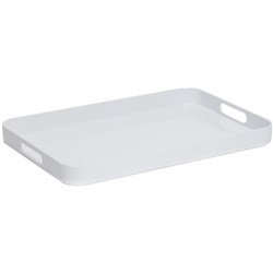 CONNOISSEUR MELAMINE TRAY Large with Handles White 