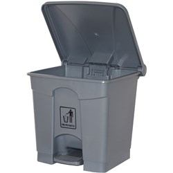 CLEANLINK RUBBISH BIN With Bullet Lid With Pedal 30Litres Grey