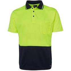 ZIONS 3811 SAFETY POLO SHIRT Two Tone Fluoro Short Sleeve 