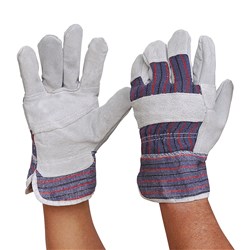 GLOVE CANDY STRIPE Leather Palm,Cotton Backed 